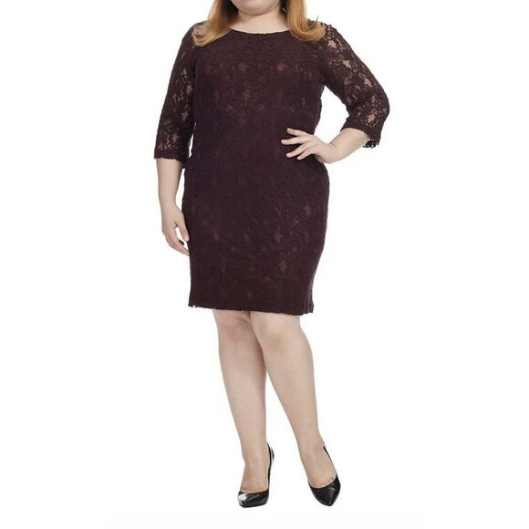 ⭐️ Taylor Lace Shift Desk Dinner Cocktail Office Party Church Wine Tunic Dress - Picture 1 of 7
